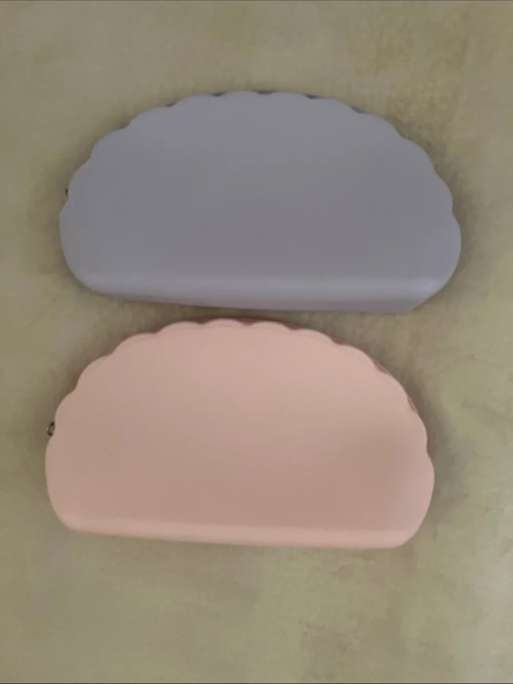 Darphin Pair of Pink and Purple Silicone Cosmetic Cases
